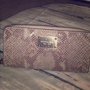 Michael Kors python print wallet.